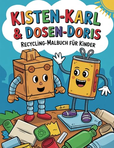 Kisten-Karl & Dosen-Doris: Recycling-Malbuch für Kinder: Pädagogisch wertvolles Malbuch für Kinder ab 6 Jahren zur Förderung der Feinmotorik und ... MTM-Verlag: Malbücher für Kinder) von Coloring Books für Kinder by Papierfresserchens MTM-Verlag