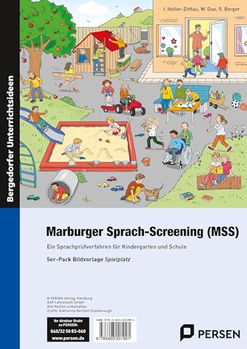 Marburger Sprach-Screening (MSS) - Bildvorlagen: Ein Sprachprüfverfahren für Kindergarten und Schule (1. Klasse/Vorschule)