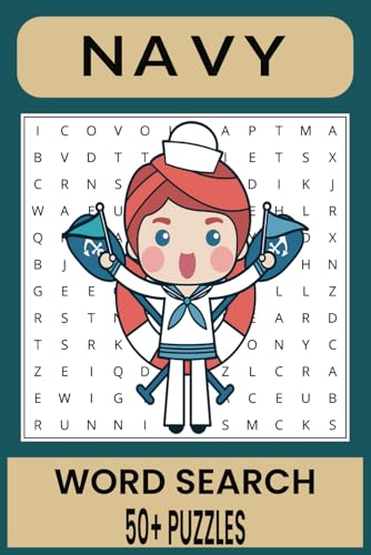 Navy Word Search Puzzle Book: Word Searches with Easy to Read Print about Navy, Military, Navy Warships and More | 6x9 inches, 110 pages | 50+ Puzzles... Gift for Vacations, Holidays and Free Times. Navy Word Search Puzzle Book: Word Searches with Easy to Read Print about Navy, Military, Navy Warships and More | 6x9 inches, 110 pages | 50+ Puzzles... Gift for Vacations, Holidays and Free Times. von Independently published