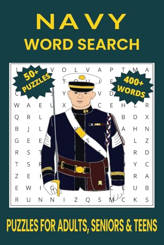 Navy Word Search Puzzle Book: Word Searches with Easy to Read Print about Navy, Navy Nostalgia, Navy veterans and More | 6x9 inches, 110 pages | 50+ ... Gift for Vacations, Holidays and Free Times. Navy Word Search Puzzle Book: Word Searches with Easy to Read Print about Navy, Navy Nostalgia, Navy veterans and More | 6x9 inches, 110 pages | 50+ ... Gift for Vacations, Holidays and Free Times. von Independently published