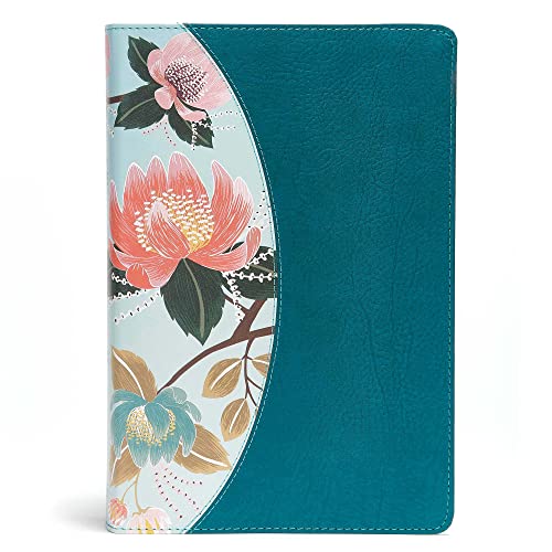 The Study Bible for Women: Christian Standard Bible, Teal Flowers, Leathertouch von Holman Bibles
