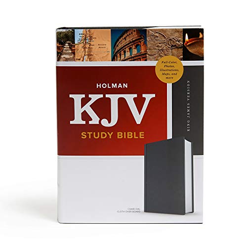 KJV Study Bible: King James Version, Charcoal Cloth over Board: Study Notes, Articles, Illustrations, Ribbon Marker, Easy to Read Bible Font von Holman Bibles