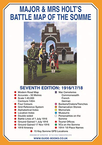 Major & Mrs Holt's Battle Map of the Somme (Major and Mrs Holt's Battlefield Guides) von PEN AND SWORD MILITARY