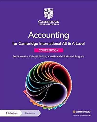Cambridge International As & a Level Accounting Coursebook + Digital Access 2 Years