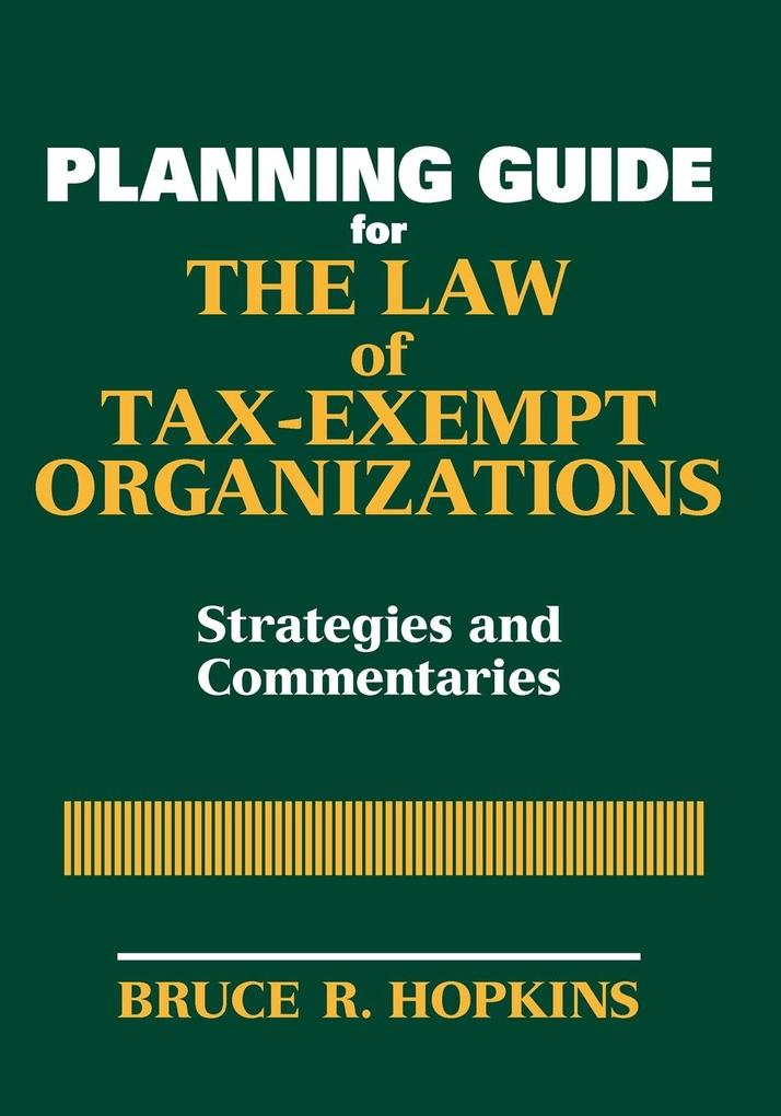 Planning Guide Tax-Exempt P von John Wiley & Sons