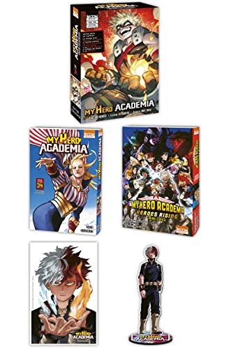 My Hero Academia T34 - Edition collector: Coffret avec jaquette alternative, l'anime comics My Hero Academia Heroes Rising, un stand acrylique, un ex-libri