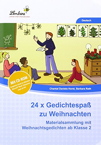 24x Gedichtespaß zu Weihnachten: (2. bis 4. Klasse): Grundschule, Deutsch, Klasse 2-4