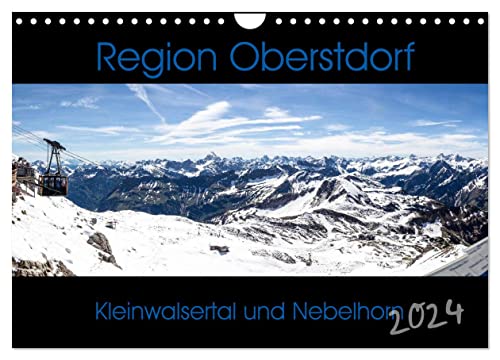 Region Oberstdorf - Kleinwalsertal und Nebelhorn (Wandkalender 2024 DIN A4 quer), CALVENDO Monatskalender von CALVENDO