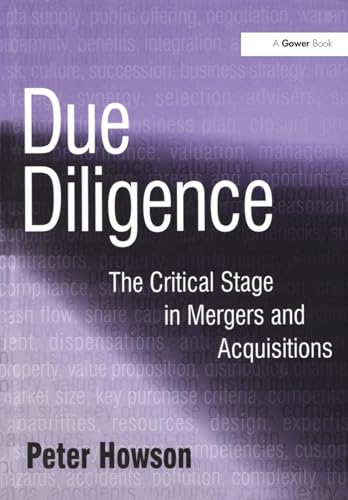 Due Diligence: The Critical Stage in Mergers and Acquisitions von Routledge