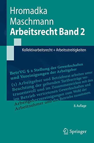 Arbeitsrecht Band 2: Kollektivarbeitsrecht + Arbeitsstreitigkeiten (Springer-Lehrbuch, Band 2) von Springer