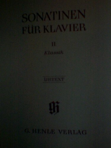 Sonatinen für Klavier Band II, Klassik; Klavier 2 ms: Besetzung: Klavier zu zwei Händen (G. Henle Urtext-Ausgabe)