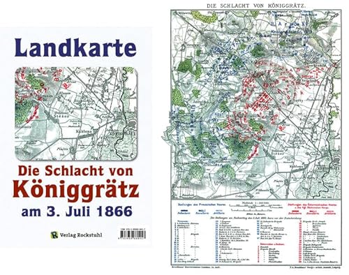Historische Landkarte: Schlacht bei KÖNIGGRÄTZ am 3. Juli 1866 (A2 gefaltet auf A4) von Rockstuhl Verlag