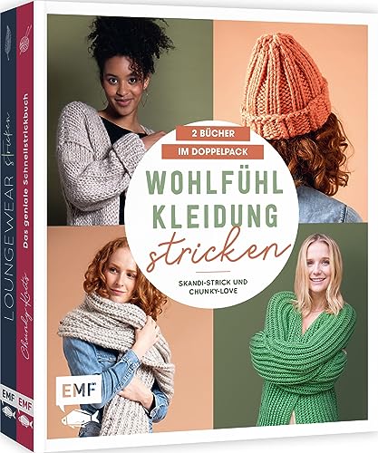 Wohlfühlkleidung stricken – Skandi-Strick und Chunky-Love: 2 Bücher im Doppelpack: Pullover, Cardigans, Sweatpants, Socken und mehr in Größe XXS–XXL