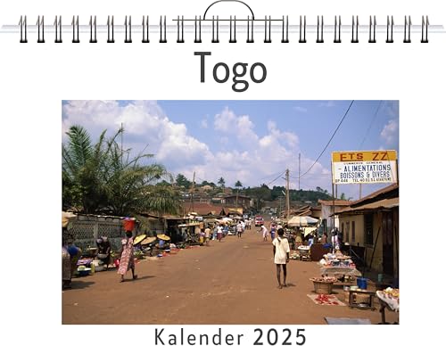 Togo - (Wandkalender 2025, Kalender DIN A4 quer, Monatskalender im Querformat mit Kalendarium, das perfekte Geschenk) von FlipFlop