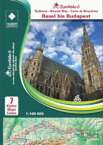 EuroVelo 6 (Basel - Budapest) 1: 100 000: 7 Fahrradkarten in einem Set / Cycle Map Set (7 Maps) 1:100 000 (EuroVelo6: Mit dem Fahrrad vom Atlantik zum Schwarzen Meer)