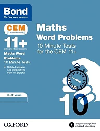 Bond 11+: CEM Maths Word Problems 10 Minute Tests: Ready for the 2024 exam: 10-11 Years von Oxford University Press