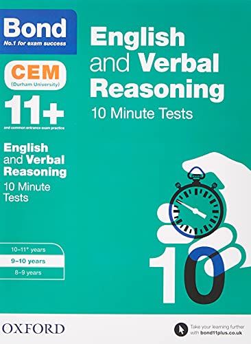 Bond 11+: English & Verbal Reasoning: CEM 10 Minute Tests: 9-10 years