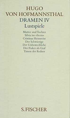 Dramen IV. Lustspiele