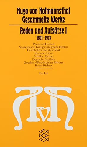 Reden und Aufsätze I: (1891-1913)