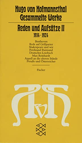 Reden und Aufsätze II: (1914-1924)