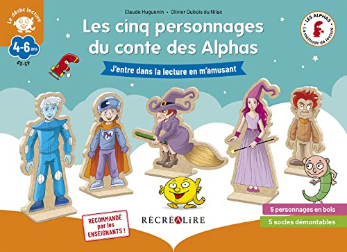Les cinq personnages du conte des Alphas - Nouvelle édition en bois Les cinq personnages du conte des Alphas - Nouvelle édition en bois