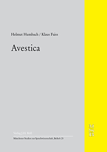 MSB: Avestica.: Münchener Studien zur Sprachwissenschaft, Beiheft 25 (2016)