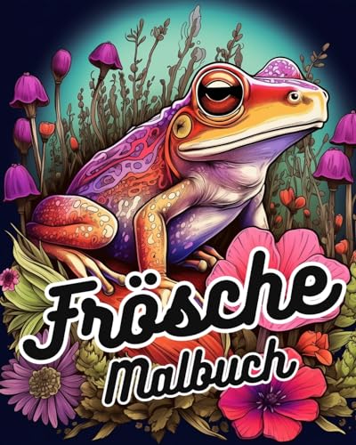 Frösche Malbuch: Malbuch mit Froschmotiven und Naturszenen zum Entspannen von Blurb