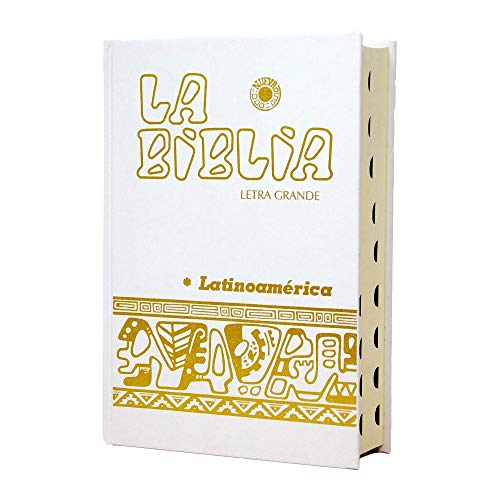 La Biblia Latinoamérica [letra grande] cartoné blanca, con uñeros von Bluecool