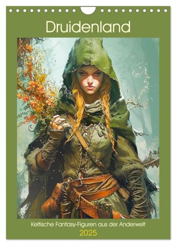 Druidenland. Keltische Fantasy-Figuren aus der Anderwelt (Wandkalender 2025 DIN A4 hoch), CALVENDO Monatskalender von CALVENDO