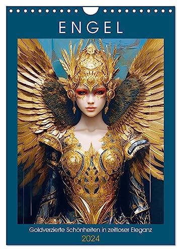Engel. Goldverzierte Schönheiten in zeitloser Eleganz (Wandkalender 2024 DIN A4 hoch), CALVENDO Monatskalender von CALVENDO