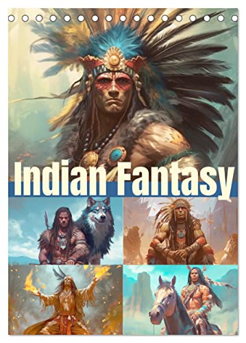 Indian Fantasy (Tischkalender 2024 DIN A5 hoch), CALVENDO Monatskalender von CALVENDO