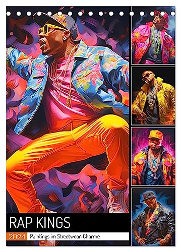 Rap Kings. Paintings im Streetwear-Charme (Tischkalender 2024 DIN A5 hoch), CALVENDO Monatskalender von CALVENDO