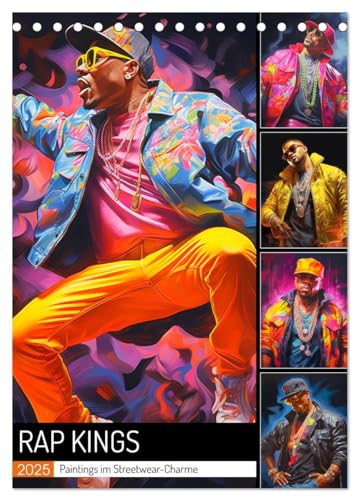 Rap Kings. Paintings im Streetwear-Charme (Tischkalender 2025 DIN A5 hoch), CALVENDO Monatskalender von CALVENDO