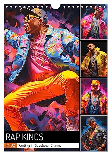 Rap Kings. Paintings im Streetwear-Charme (Wandkalender 2024 DIN A4 hoch), CALVENDO Monatskalender von CALVENDO