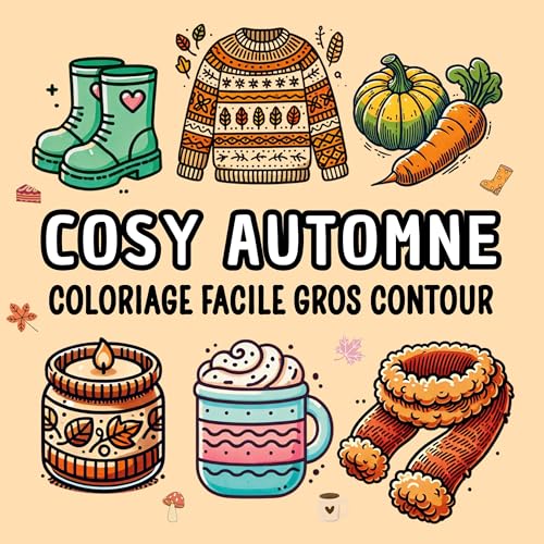 Cosy Automne: Coloriage facile gros contours von Books on Demand