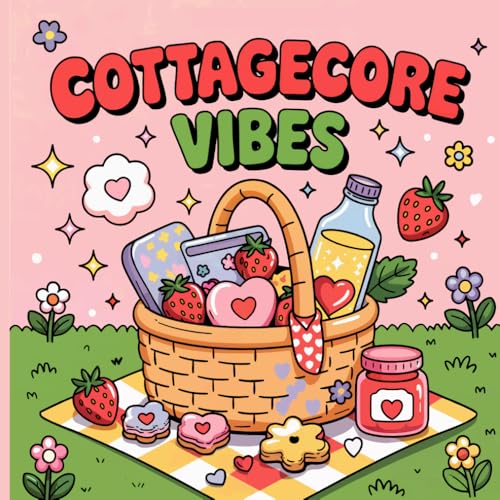 Cottagecore Vibes: Bold & Easy Coloring Book Featuring Cozy Cottages, Fairy House,Mushrooms, Flowers, and More for Stress Relief and Relaxation von Independently published