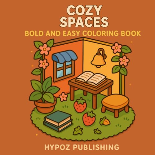 Cozy Spaces: Bold & Easy Coloring Book Featuring Super Cute and Cozy Hygge Corners, Cozy Moments and Girly Things, Cute Drawings for Relaxation and Stress Relief von Independently published
