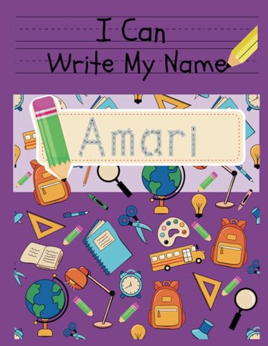 I Can Write My Name: Amari: Personalized Name Tracing Book von Independently published