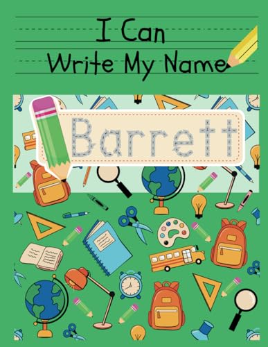 I Can Write My Name: Barrett: Personalized Name Tracing Book von Independently published