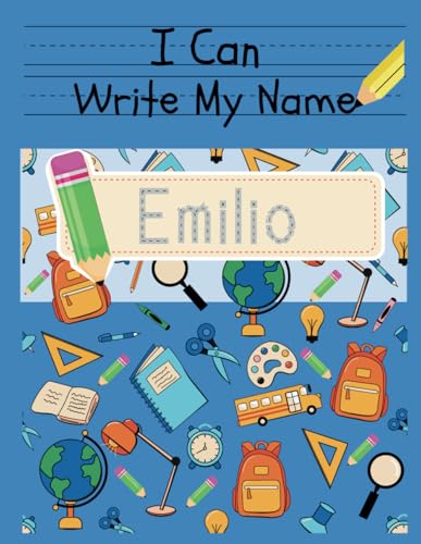 I Can Write My Name: Emilio: Personalized Name Tracing Book von Independently published