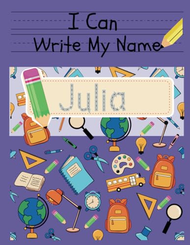 I Can Write My Name: Julia: Personalized Name Tracing Book von Independently published