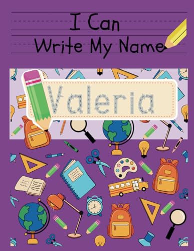 I Can Write My Name: Valeria: Personalized Name Tracing Book von Independently published