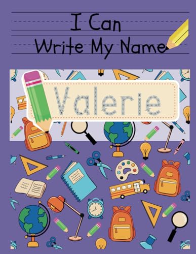 I Can Write My Name: Valerie: Personalized Name Tracing Book von Independently published