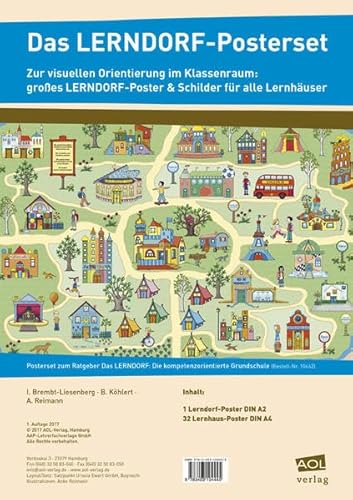 Das LERNDORF-Posterset: Zur visuellen Orientierung im Klassenraum: großes LERNDORF-Poster & Schilder für alle Lernhäuser
