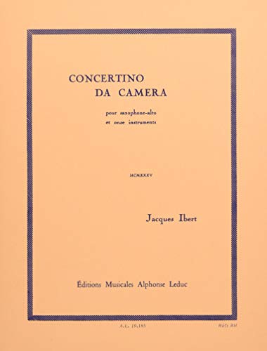 CONCERTINO DA CAMERA SAXOPHONE MIB ET PIANO CONCERTINO DA CAMERA SAXOPHONE MIB ET PIANO