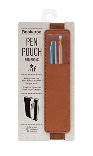 IF 40702 Bookaroo Pen Pouch Notebook/Pen Organiser Elasticated A5 Notebook -Brown von IF