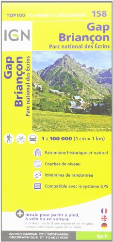 IGN 1 : 100 000 Gap Briancon: Top 100 Tourisme et Découverte. Patrimoine historique et naturel / Courbes de niveau / Routes et chemins / Itinéaires de ... Itinéraires de randonée, Compatible GPS