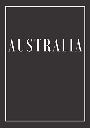 Australia: A black decorative book for coffee tables, bookshelves and end tables: Stack "Country" decor books to add home decoration to bedrooms, ... own home or as an interior design savvy gift.