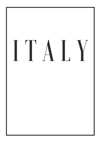 Italy: A white decorative book for coffee tables, bookshelves and end tables: Stack "Country" decor books to add home decoration to bedrooms, lounges ... design savvy gift. (Countries, Band 3) von Independently published