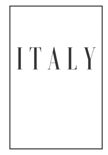 Italy: A white decorative book for coffee tables, bookshelves and end tables: Stack "Country" decor books to add home decoration to bedrooms, lounges ... own home or as an interior design savvy gift.